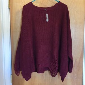 Burgundy Daily Pullover Sweater